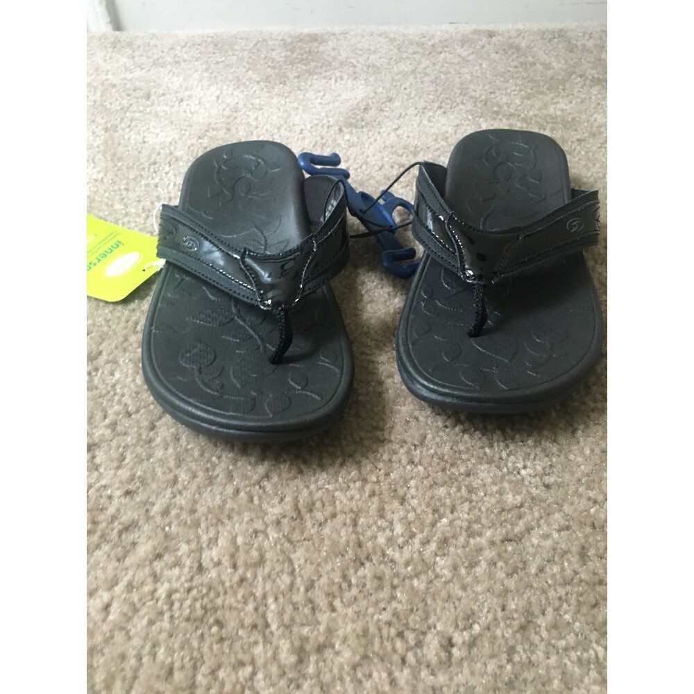Dr. Scholl's Women's Flip Flops Sandals Slip-On Shoes Size 7 Black